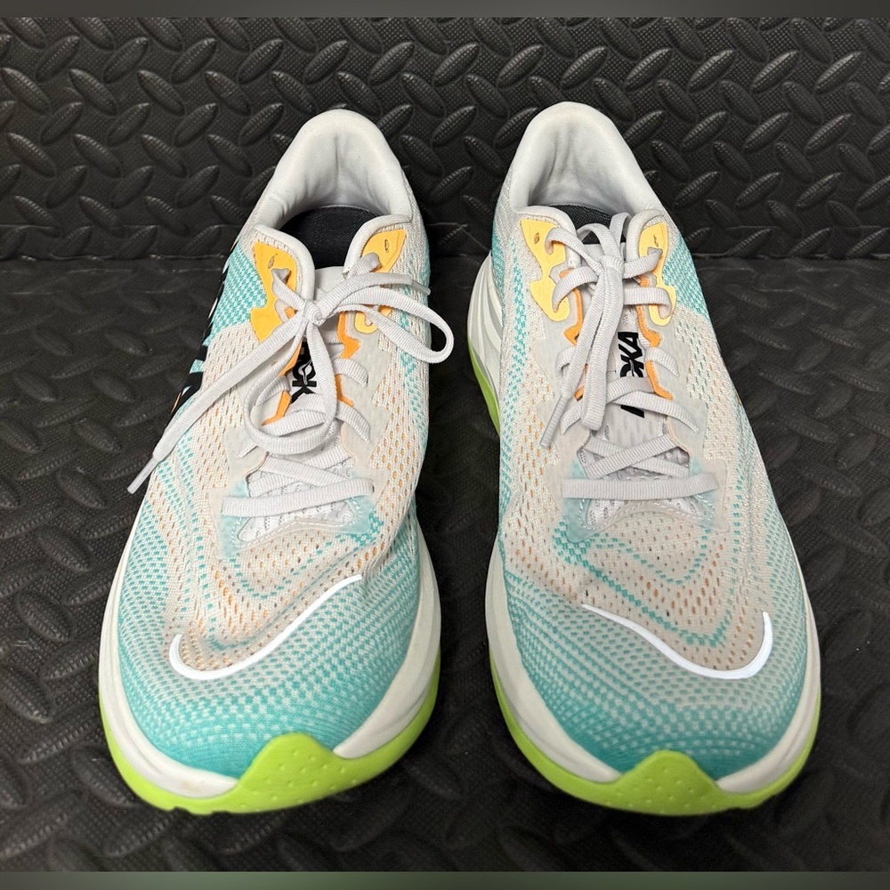 Hoka One One Rincon 4 Running Walking Shoes Grey Aqua 1155130CCQ‎ Mens Size 12.5 - Picture 3 of 5